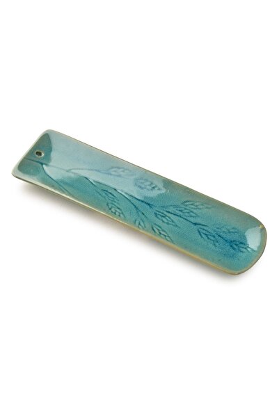 MONDEX Suport ceramic pentru tămâie, verde, 21.5x5.5x1.5 cm, 1 buc.