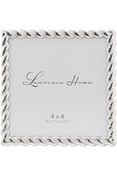 Lawrence Frames إطار معدني بتصميم حبال من لورانس فريمز، مقاس 4x4، لون فضي