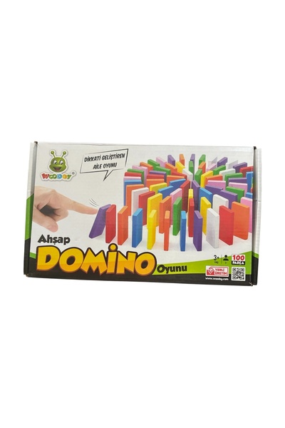 Karsan Oyuncak 100 Piece Wooden Domino Game
