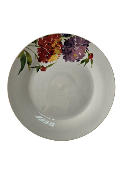 Cesiro Farfurie de masă, 23 cm, Cesiro, Porțelan, Albă decorată cu garoafe