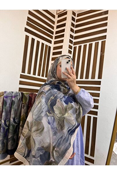 Zeyraluxe Soft Dokulu Çiçek Desenli Tensel Bambu Lara Şal