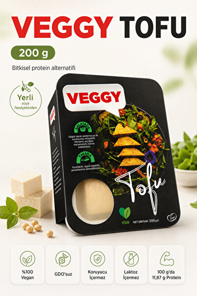 Veggy Tofu 200 gr %100 Vegan Bitkisel Protein