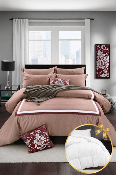 Ghaiboba Modern Luxury 8 Piece Bedding Set - King Size (260X240Cm) with Bonus...