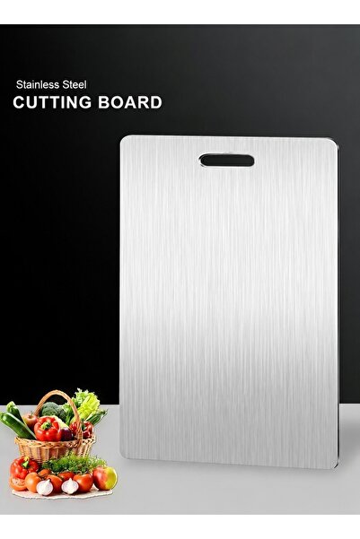 zeetwo Heavy Duty 304 Stainless Steel Cutting Board for Kitchen, Ideal for Ch...