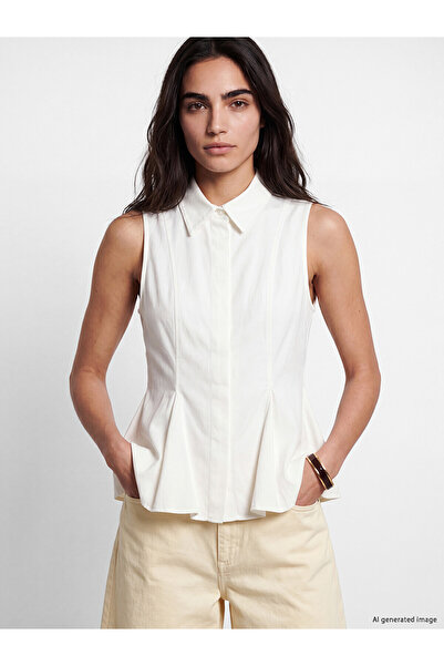 LC Waikiki Nevavm Pleated Women's Jean Shirt with a Difference