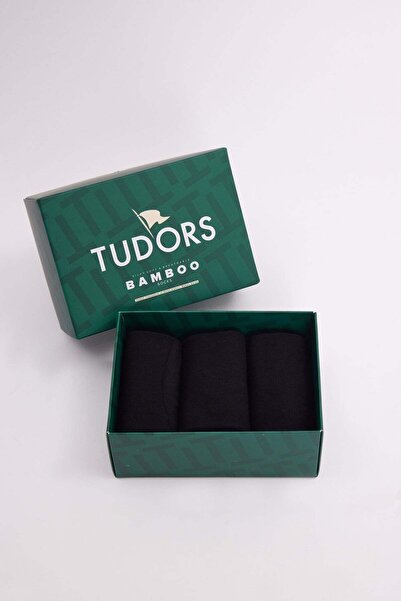 Tudors Boxed 3-Piece Black Bamboo Socks Special for Father's Day