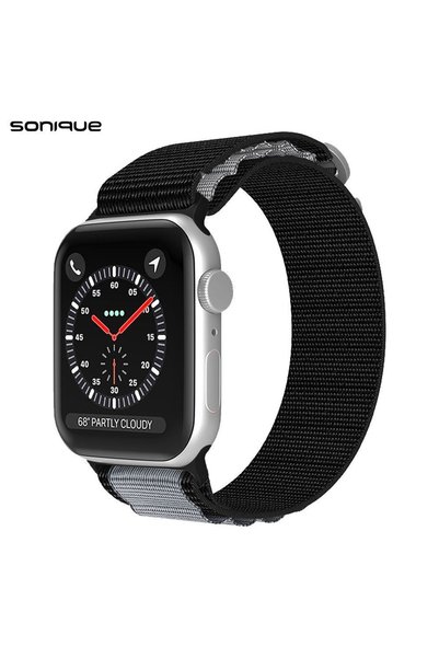 Sonique Λουράκι Nylon Alpine Loop Band για Apple Watch (42/44/45/49MM) Μαύρο ...