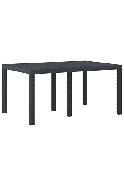 vidaxl Masă de Grădină Antracit 150 x 100 x 73 cm poliratan