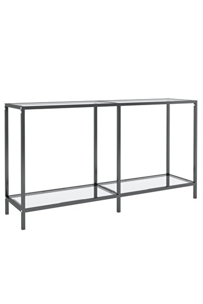 vidaxl Masă consolă, transparent, 140x35x75,5 cm, sticlă securizată