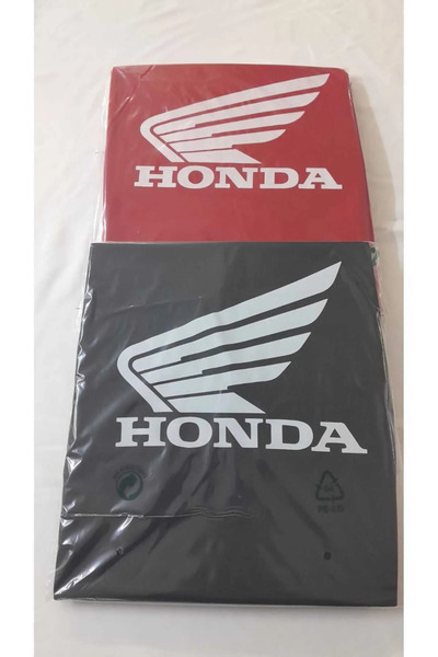 Utku Giyim HONDA LOGOLU TÜM YILLARA UYUMLU MOTOSİKLET KOLTUK KILIFI SİYAH-KIR...