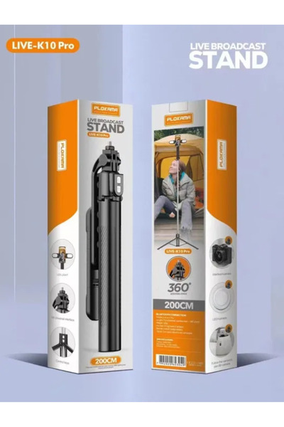 PLOKAMA 2024 New Arrival: Portable Tripod Bluetooth Selfie Stick K10 Pro (200...