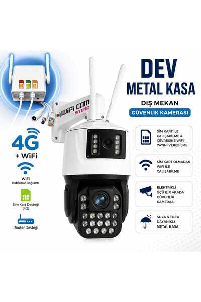 WİFİCAM 4g+Wifi Modemli Kamera 3ü Bir Arada Üretim 42X Optik Zoom