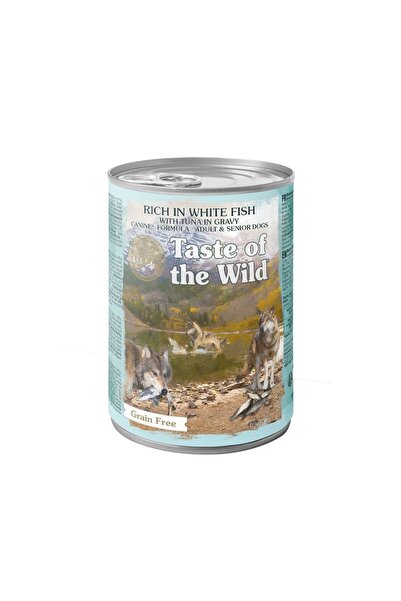 Taste of the Wild Hrană umedă pentru câini, fără cereale, cu pește alb și ton...