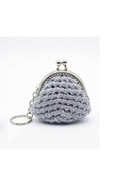 JADDA Handmade Daily Knitted Wallet Lollipop Gray