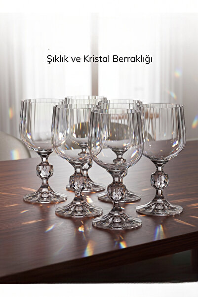 BOHEMİA CRYSTAL Kristal Optikli Kahve Yanı Su Bardağı 150 ml
