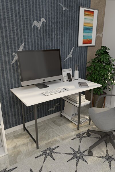 Bienvenido 2 Raflı Çalışma Masası 60x120 - Bilgisayar Ofis Ders Masası