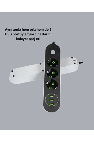 ZERO LAND Svl-Shop Triple Socket with 3 USB Ports (102021) Cxe103