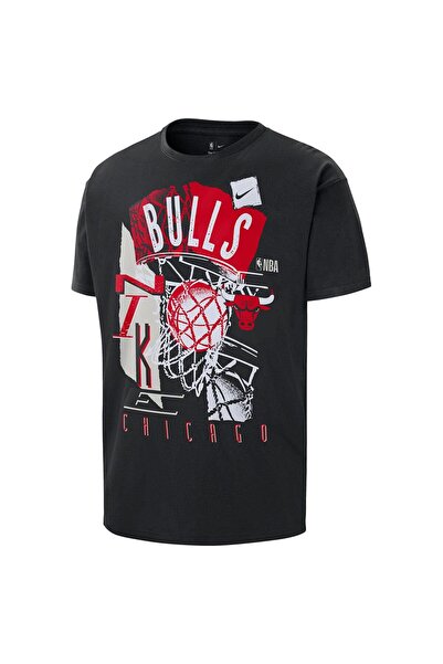 Nike Tricou bărbătesc cu mânecă scurtă Chicago Bulls Courtside NBA Vintage
