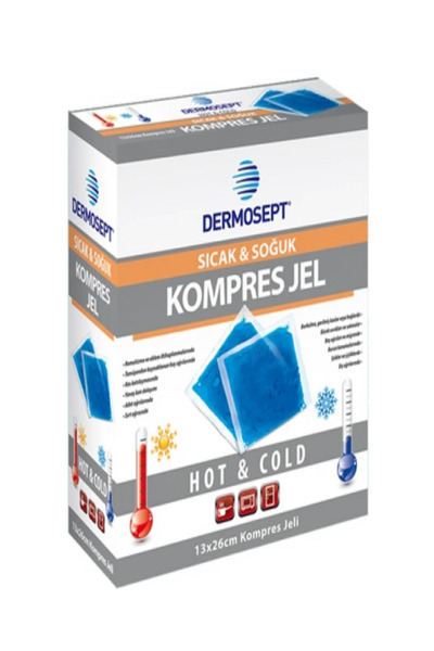 DERMOSEPT Sıcak Soğuk Termo Jel Kompres 13*26 cm Hafif ve Dayanıklı Buz Jel 2...