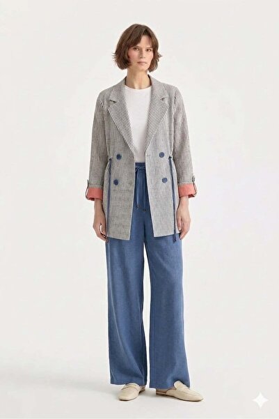Nihan Linen Trousers Jacket Set