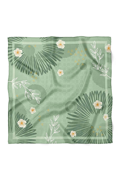 nehir eşarp Eșarfă bandană cu model modern geometric, cu model floral verde p...