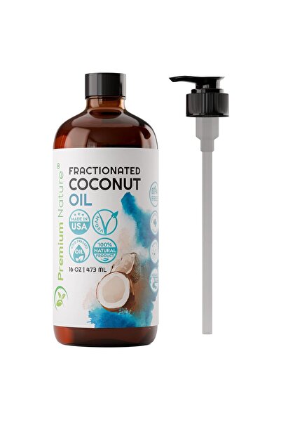 Premium Nature زيت جوز الهند المجزأ للبشرة والشعر والجسم - مرطب وزيت ناقل 16 ...
