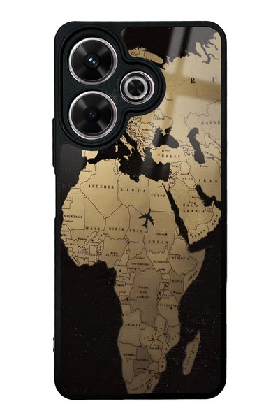 Spoyi حافظة هاتف Xiaomi Redmi 13 4G بتصميم Golden Route اللامع