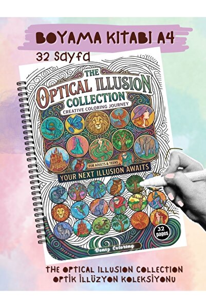 deniz9 The Optical Illusion Collection Boyama Kitabı- Yetişkinler ve Gençler ...