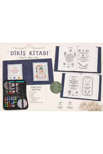 iğne izi Knjiga o šivenju, knjiga o tehnikama vezenja + set za šivenje - prim...