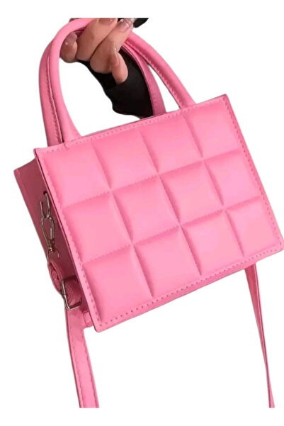 OEM Women's bag, pink, matte, 17x13cm, eco-leather