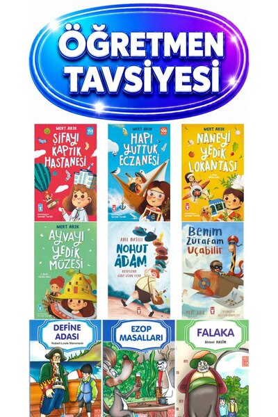 Timaş Çocuk 2.3VE 4 SINIF 9 KİTAP SET Şifayı Kaptık Hastanesi Hapı Yuttuk Ecz...