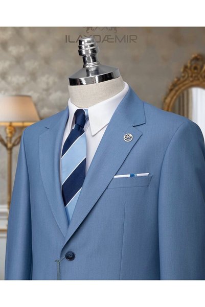 ilayda emir Mavi Casual Exclusive, Slim Fit, Men's Jacket