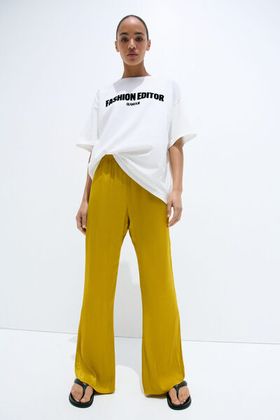 H&M Bol Paça Saten Pantolon