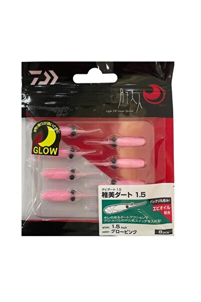 daiwa Gekkabijin Chibi Dart 1.5inch 4cm Lrf Silikon Yem 8 Adet Glow Pink