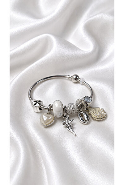 SADEN Seralya Silver Color Sea-Themed Charm Bracelet – Women's Bracelet with ...