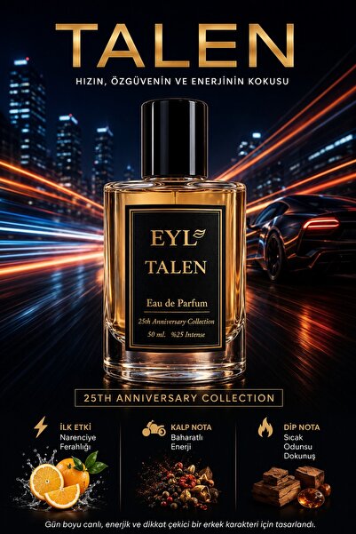 EYL COSMETIC TALEN %25 Esans EDP 50 ml Erkek Parfüm Kalıcı. Hızın, Özgüvenin ...