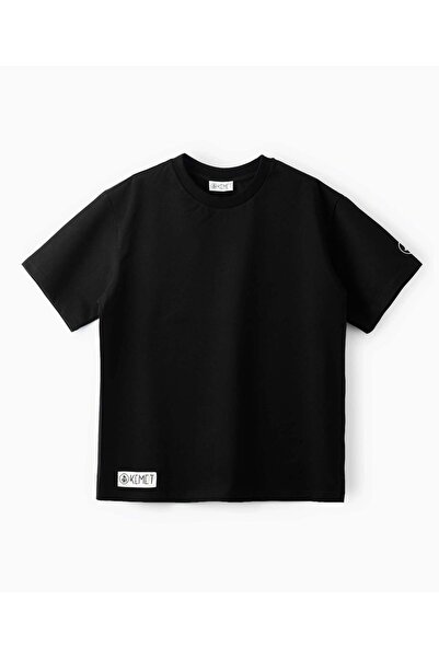 KEMET DARK SOIL | Oversized Basic T-shirt in Cotton Black