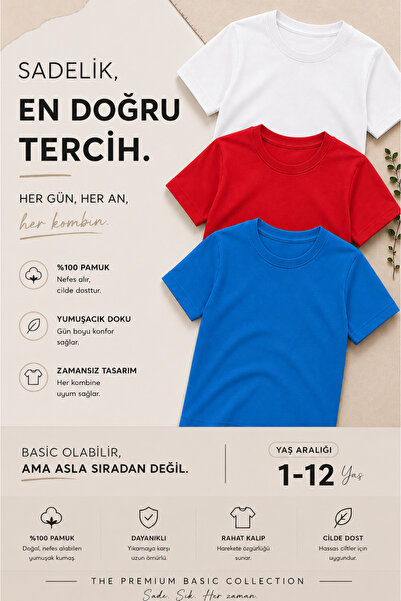OVERMAX 🌟 Dječji osnovni set od 3 majica – bezvremenski stil, udobnost tokom...