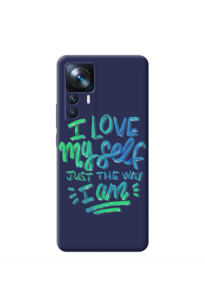 Other Xiaomi Mi 12T I Love My self Dark blue Colored Silicone TPU Θήκη