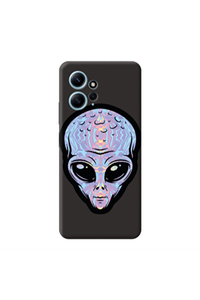 Other Xiaomi Redmi Note 12 4G Alien Black Colored Silicone TPU Θήκη