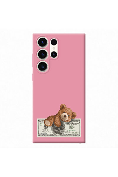 Other Samsung S24 Ultra Money Style Pink Colored Silicone TPU Θήκη