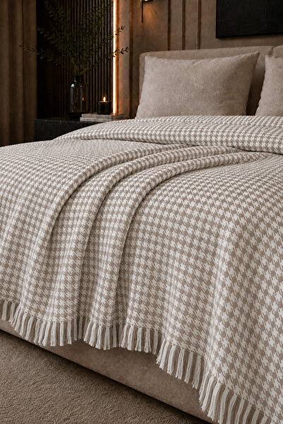 Cottonest Double Pike |   Decorative Bedspread with Crow's Feet Pattern |   2...