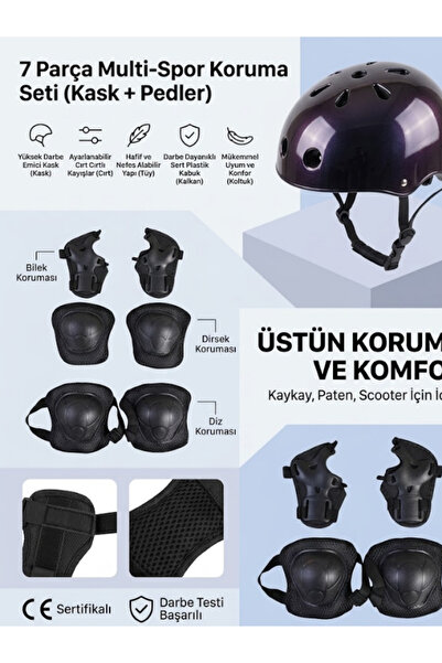 tosbai Bisiklet Kaykay Paten Pembe Kırmızı Siyah Lacivert Kız Erkek Çocuk Kas...