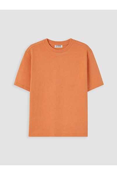 LC Waikiki Orange Crew Neck Short Sleeve Boys' T-Shirt