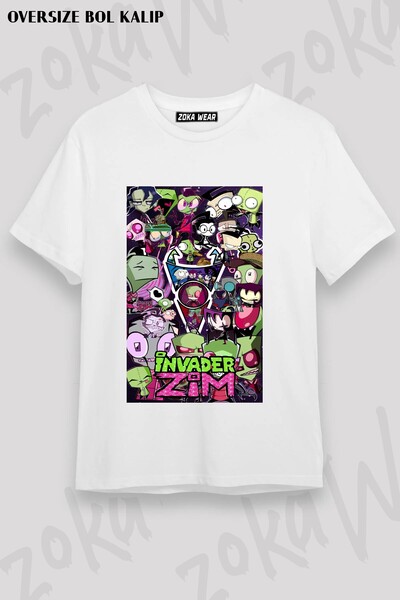 ZOKAWEAR Μπλουζάκι Unisex Loose Fit με στάμπα Invader Zim v9