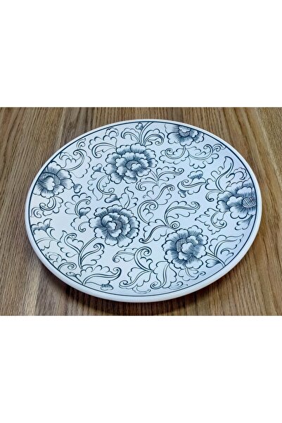 Çini İznik SiriuS 30 cm çapında lotus tahrirli (çizimli)tabak