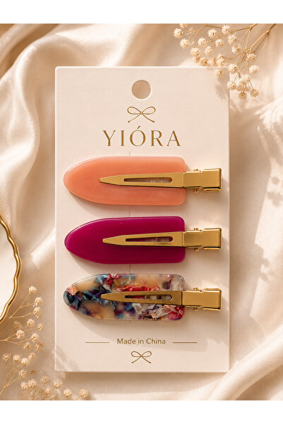 yiora Women's 3-Piece Imported Non-Marking Hair Makeup Skin Care Clip Hairpin...