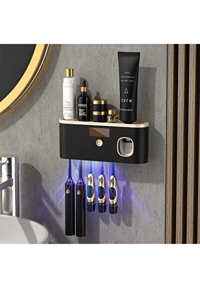 Arabest Family Toothbrush Sanitizer Holder,UV UVC LED Light Cleaner,Wall Moun...
