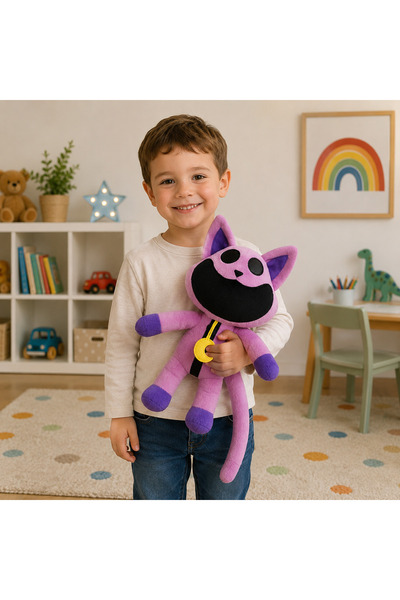 Toyzoy Toys Catnap Peluş Oyuncak Mor 40 cm - Sevimli & Yumuşak