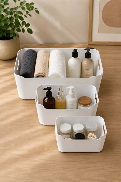 Bayev İkae 3 Size White Multi-Purpose Organizer - Closet Drawer Organizer